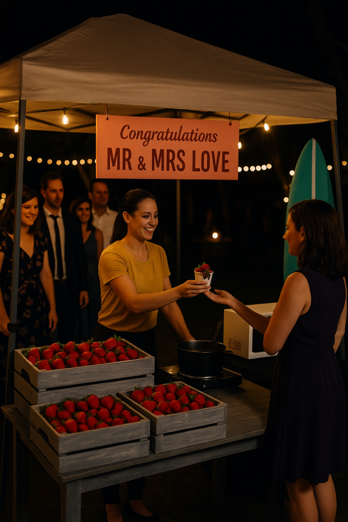 Wedding Catering with uxurious Strawberries and Chocolate in Naples and Marco Island